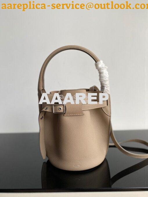 Replica Celine Big Bag Nano Bucket in Supple Grained Calfskin Beige 18