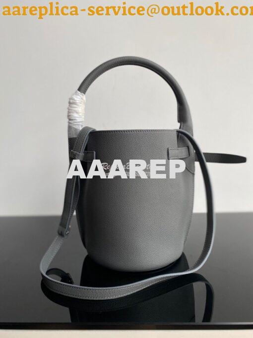 Replica Celine Big Bag Nano Bucket in Supple Grained Calfskin Grey 187 9