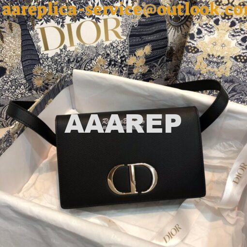 Replica Dior Black 30 Montaigne Calfskin 2-in-1 Pouch