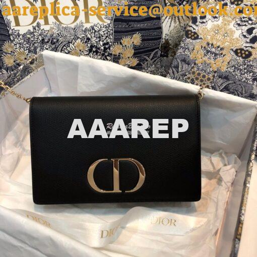 Replica Dior Black 30 Montaigne Calfskin 2-in-1 Pouch 3