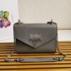 Replica Prada Cahier Studded Leather Bag 1BD045 Black 15