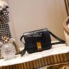 Replica Prada Cahier Studded Leather Bag 1BD045 Black 14