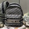 Replica Dior Navy Blue Oblique Jacquard Mini Saddle Backpack 13