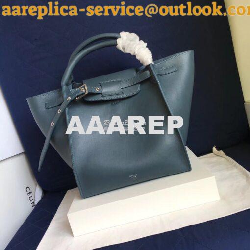 Replica Celine Big Bag With Long Strap In Smooth Calfskin Blue 183313