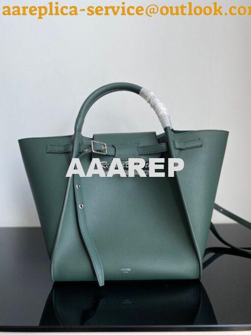 Replica Celine Big Bag With Long Strap In Smooth Calfskin Green 183313