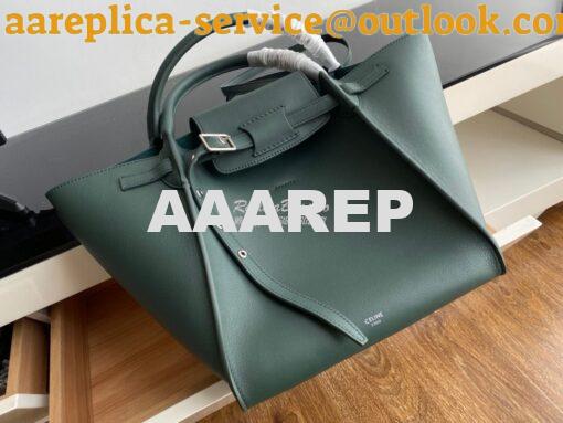 Replica Celine Big Bag With Long Strap In Smooth Calfskin Green 183313 2