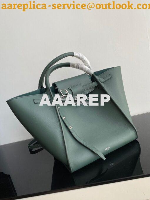 Replica Celine Big Bag With Long Strap In Smooth Calfskin Green 183313 3