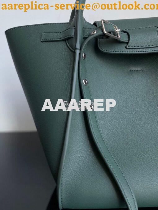 Replica Celine Big Bag With Long Strap In Smooth Calfskin Green 183313 5