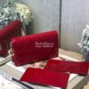 Replica Lady Dior Clutch With Chain in Patent Calfskin S0204 Cherry Re