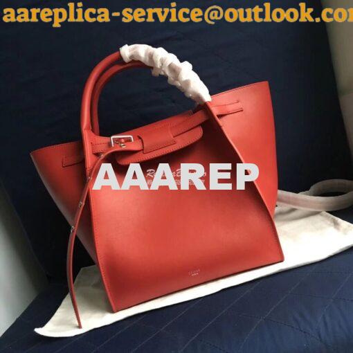 Replica Celine Big Bag With Long Strap In Smooth Calfskin Red 183313