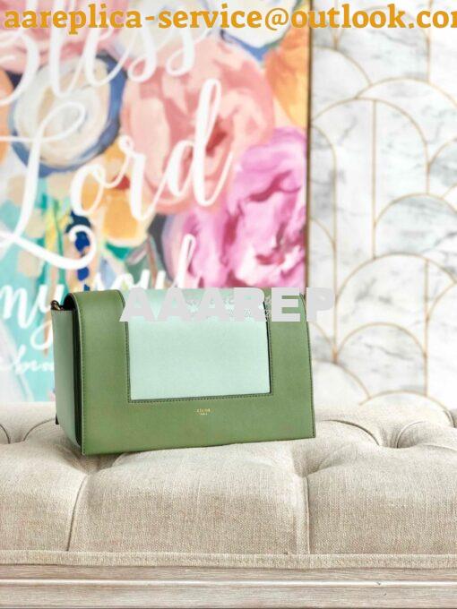 Replica Celine Medium Frame Bag in green/mint Shiny Smooth Calfskin 18 2