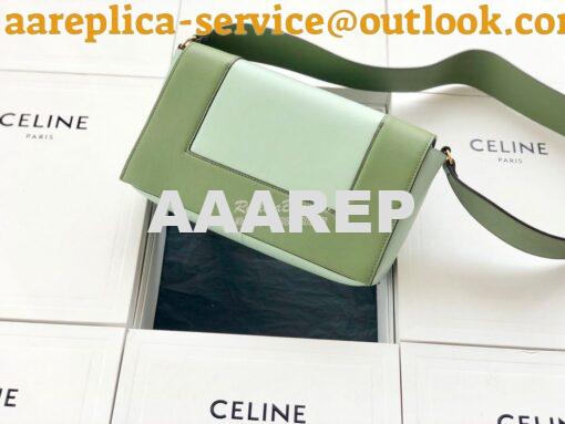 Replica Celine Medium Frame Bag in green/mint Shiny Smooth Calfskin 18 5