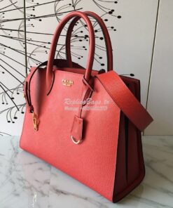 Replica Prada Bibliothèque Saffiano Leather Bag 1BA153 Red