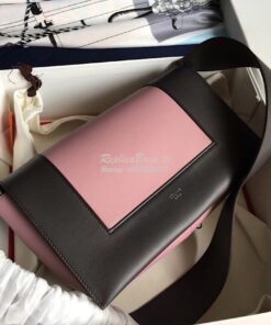 Replica Celine Medium Frame Bag in Antique Rose/ Liquorice Shiny Smoot