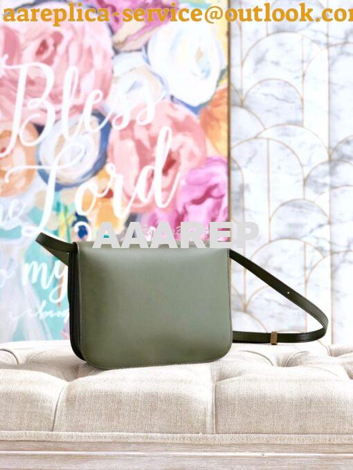 Replica Celine Classic Box Bag in Smooth Calfskin Army Green 3