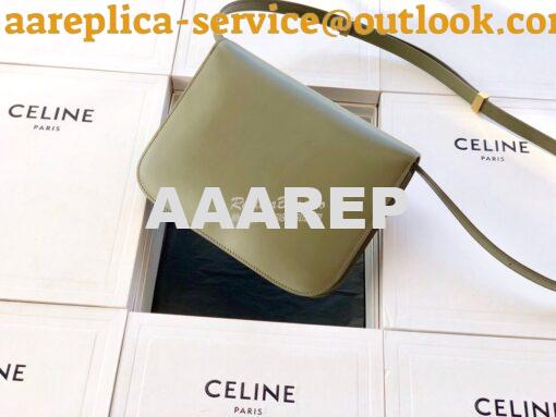 Replica Celine Classic Box Bag in Smooth Calfskin Army Green 6