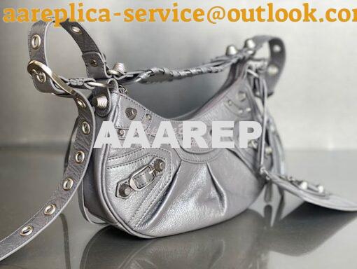 Replica Balenciaga Le Cagole XS S Shoulder Bag in Lambskin Grey 671307 3