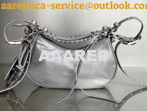 Replica Balenciaga Le Cagole XS S Shoulder Bag in Lambskin Grey 671307 8