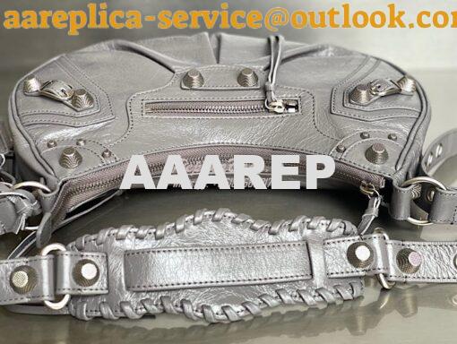 Replica Balenciaga Le Cagole XS S Shoulder Bag in Lambskin Grey 671307 14