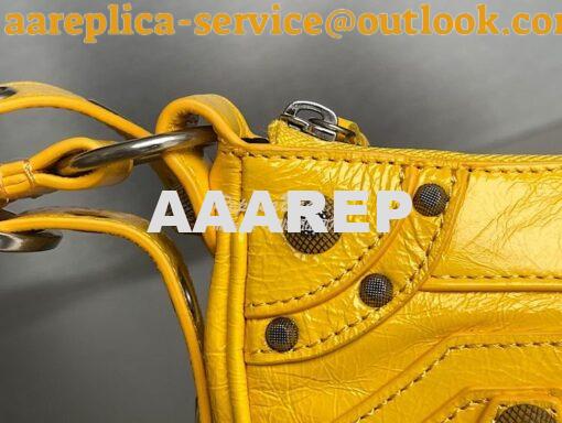 Replica Balenciaga Le Cagole XS S Shoulder Bag in Lambskin Yellow 6713 5