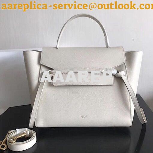 Replica Celine Belt Bag In White Grained Calfskin 2 sizes 4