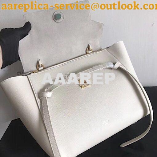 Replica Celine Belt Bag In White Grained Calfskin 2 sizes 7