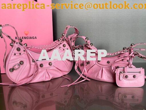 Replica Balenciaga Le Cagole XS S Shoulder Bag in Lambskin Pink 671307