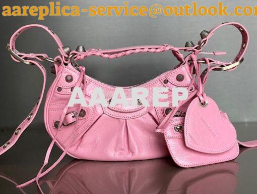 Replica Balenciaga Le Cagole XS S Shoulder Bag in Lambskin Pink 671307 2