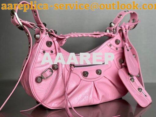 Replica Balenciaga Le Cagole XS S Shoulder Bag in Lambskin Pink 671307 11