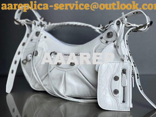 Replica Balenciaga Le Cagole XS S Shoulder Bag in Lambskin White 67130 3