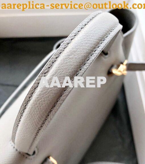 Replica Celine Nano Belt Bag In grey Grained Calfskin 185003 6