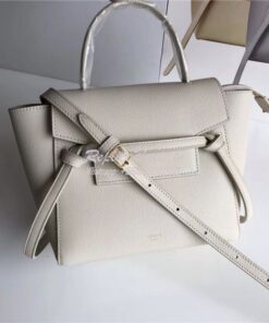 Replica Celine Nano Belt Bag In clay Grained Calfskin 185003 2