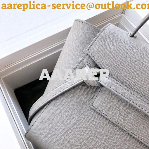 Replica Celine Nano Belt Bag In grey Grained Calfskin 185003 8