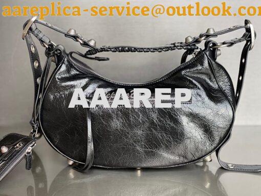 Replica Balenciaga Le Cagole XS S Shoulder Bag in Lambskin Black 67130 20