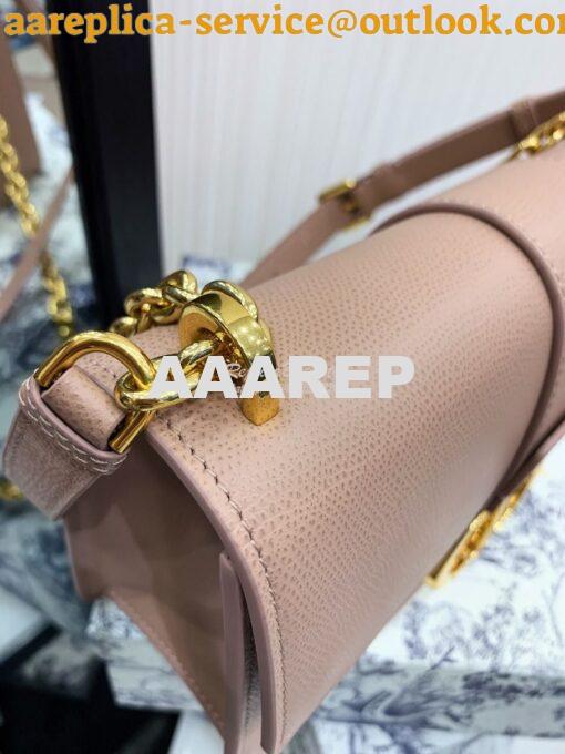 Replica Dior 30 Montaigne Grained Calfskin Bag with Chain M9208 Nude 10