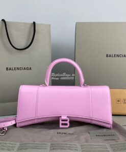 Replica Balenciaga Hourglass Stretched Top Handle Bag in Light Purple