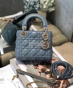 Replica Christian Dior Lady Dior Quilted in Lambskin Leather Bag Ash B