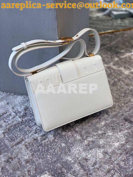 Replica Dior 30 Montaigne Grained Calfskin Bag in White 10