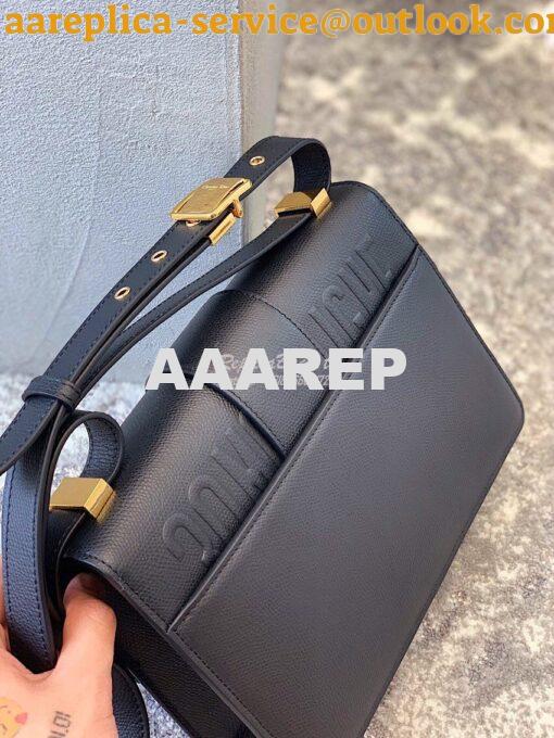 Replica Dior 30 Montaigne Grained Calfskin Bag in Black 7