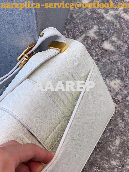 Replica Dior 30 Montaigne Grained Calfskin Bag in White 12