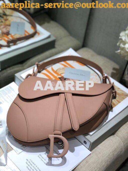 Replica Dior Saddle Ultra-Matte Bag M0446 Nude