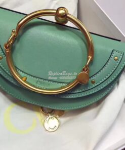 Replica Chloe Small Nile Minaudière in Smooth Calfskin Mint