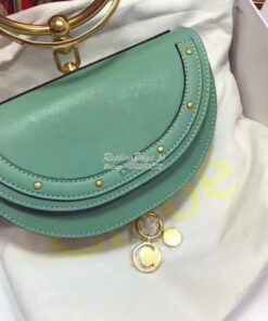 Replica Chloe Small Nile Minaudière in Smooth Calfskin Mint 2