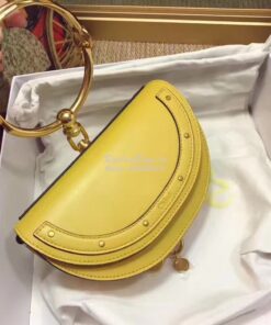 Replica Chloe Small Nile Minaudière in Smooth Calfskin Yellow