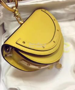 Replica Chloe Small Nile Minaudière in Smooth Calfskin Yellow 2