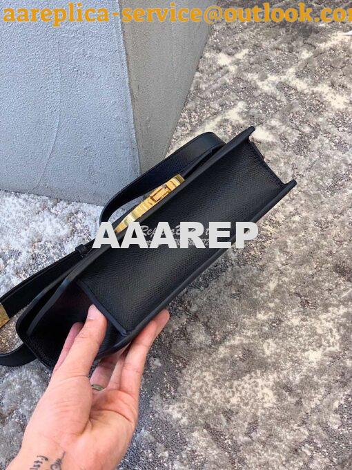 Replica Dior 30 Montaigne Grained Calfskin Bag in Black 12