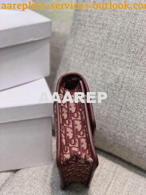 Replica Dior 30 Montaigne Oblique Jacquard Canvas Burgundy 4