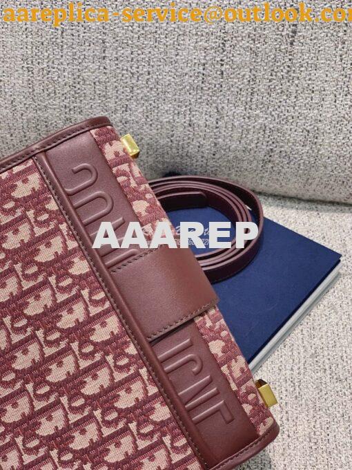 Replica Dior 30 Montaigne Oblique Jacquard Canvas Burgundy 9