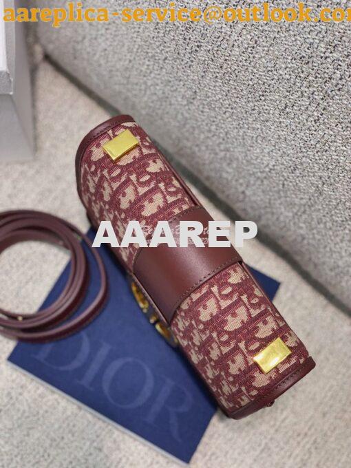 Replica Dior 30 Montaigne Oblique Jacquard Canvas Burgundy 10