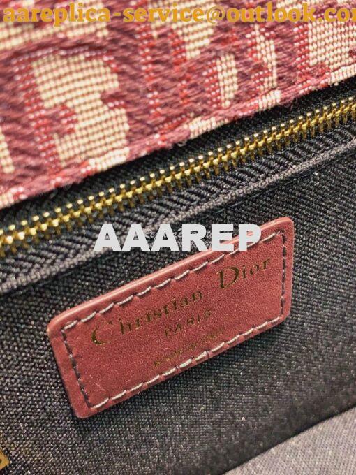 Replica Dior 30 Montaigne Oblique Jacquard Canvas Burgundy 11